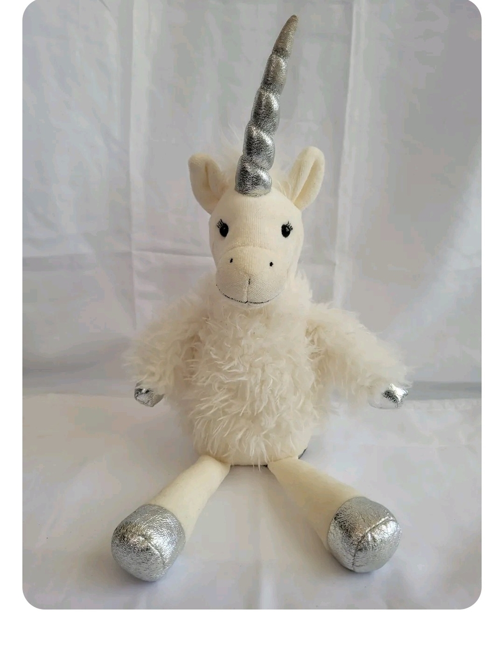 Jellycat  "Pearl" The Unicorn White Silver 15" Plush